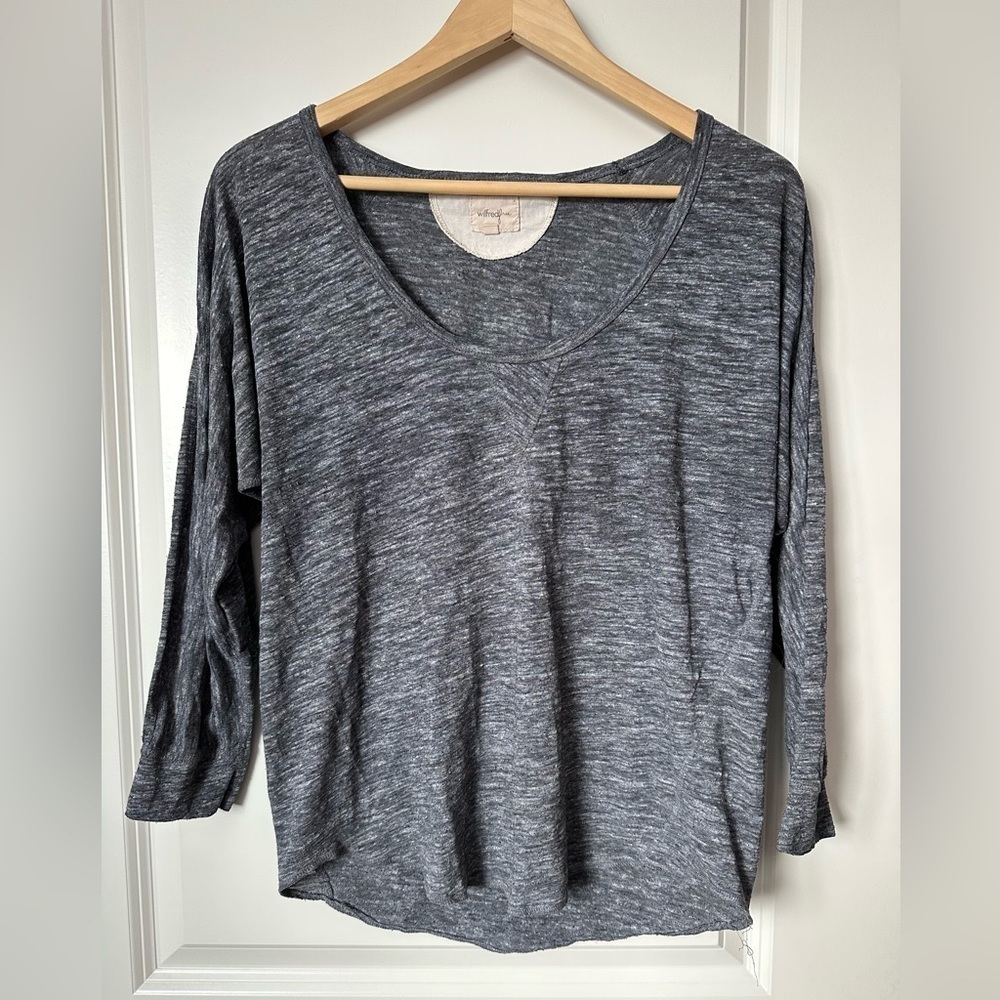 WILFRED FREE (ARITZIA) Heathered Grey 3/4 sleeve T- Shirt M